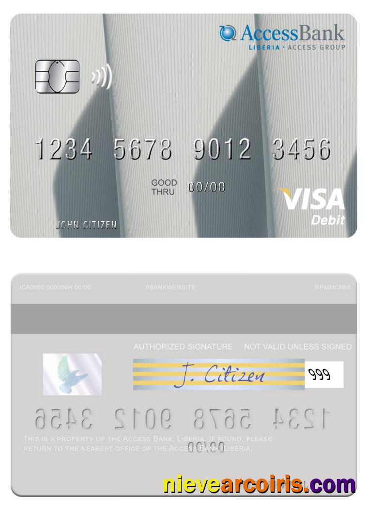 Liberia Access Bank visa debit card